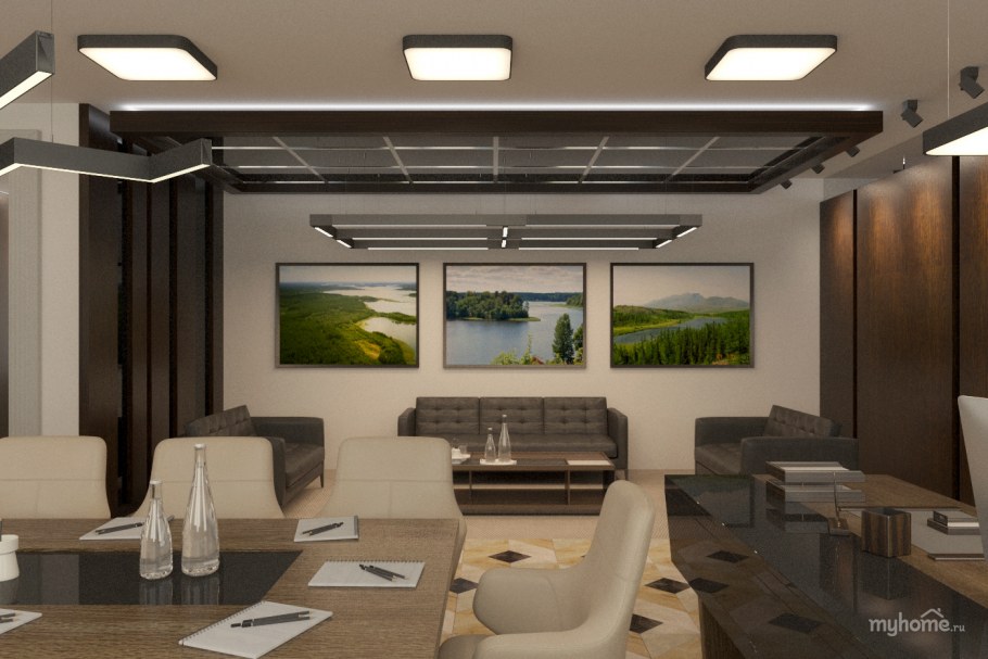 Интерьер зоны отдыха в офисе