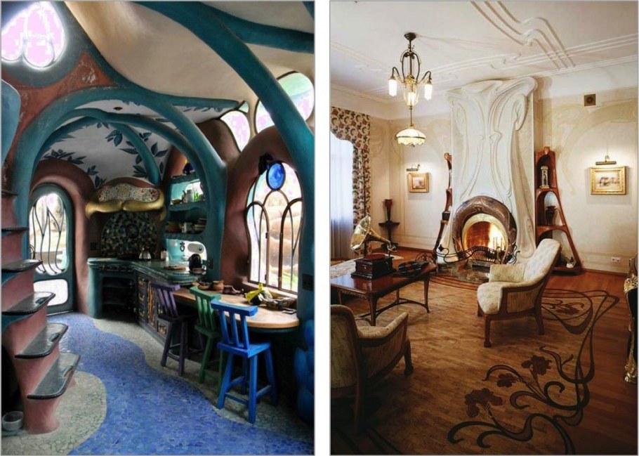 Модерн арт нуво интерьер