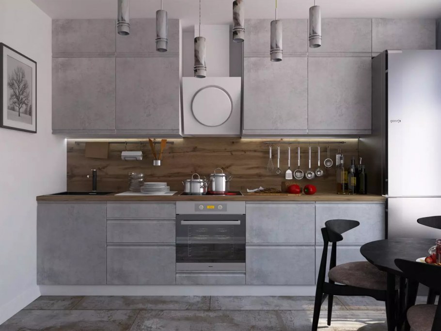 Современные кухни дуб пекан