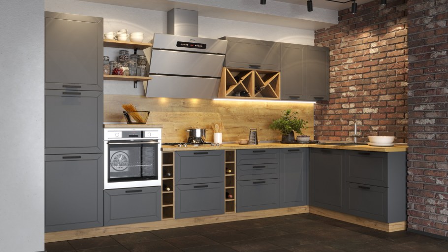 Кухня степ Силк Титан