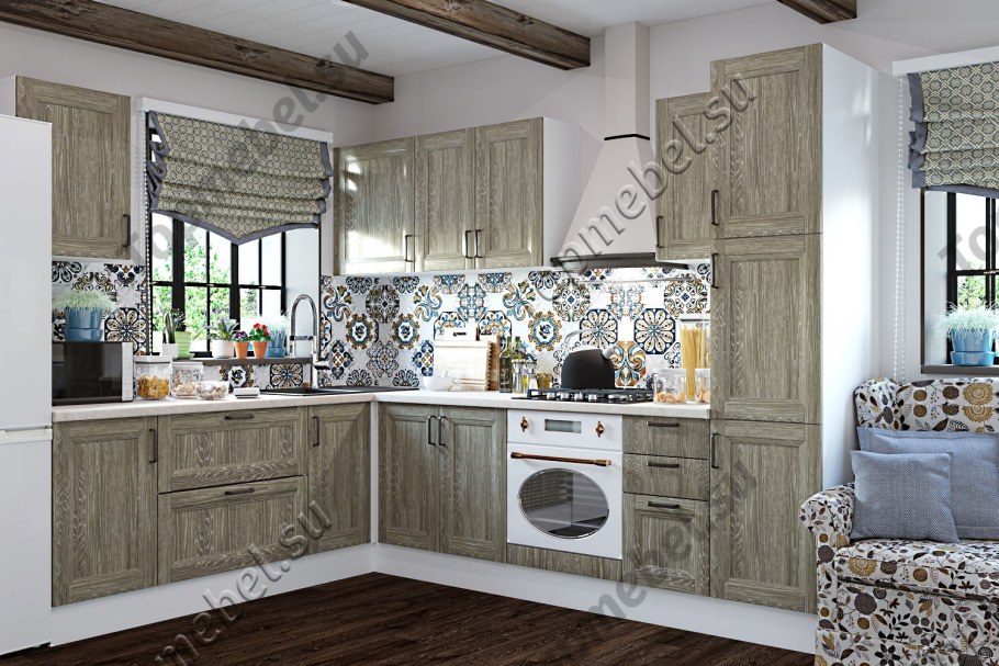 Кухня дуб Винтаж грей