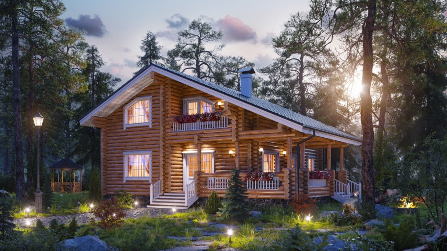 Бревенчатый дом