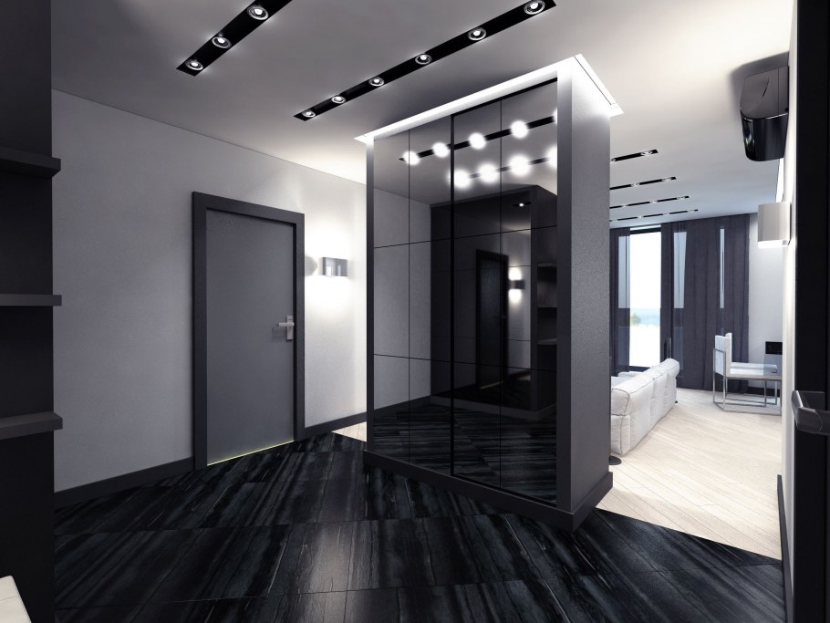 Прихожая в клубном стиле