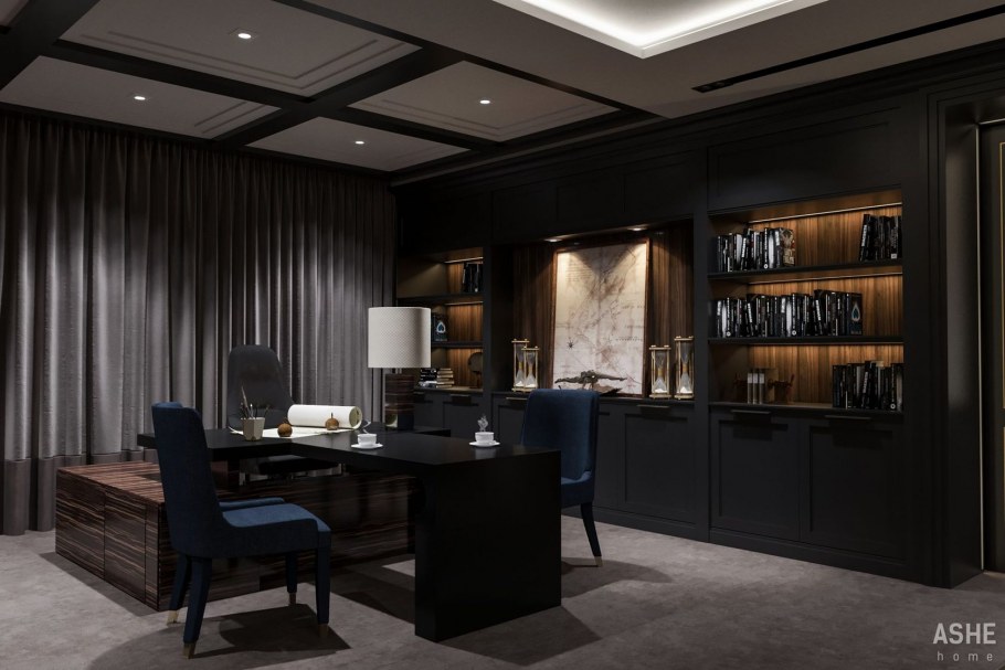 Кабинет в черном стиле