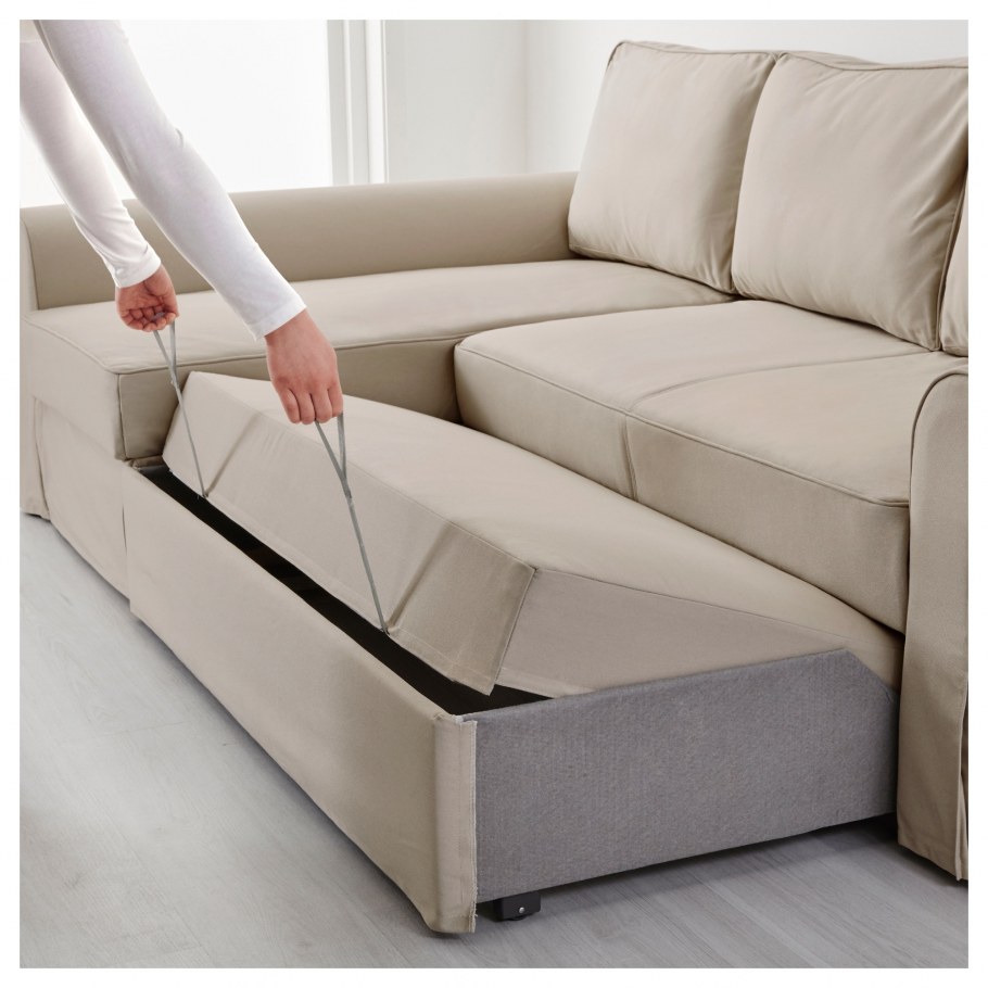 Vilasund ВИЛАСУНД диван-кровать с козеткой Хили темно-серый