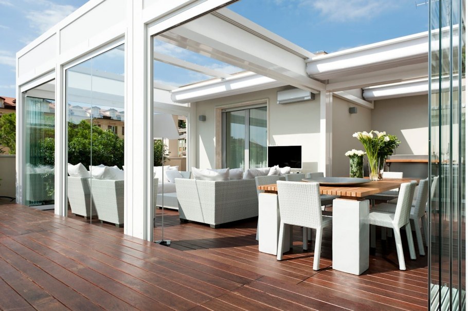 Закрытые террасы на крыше