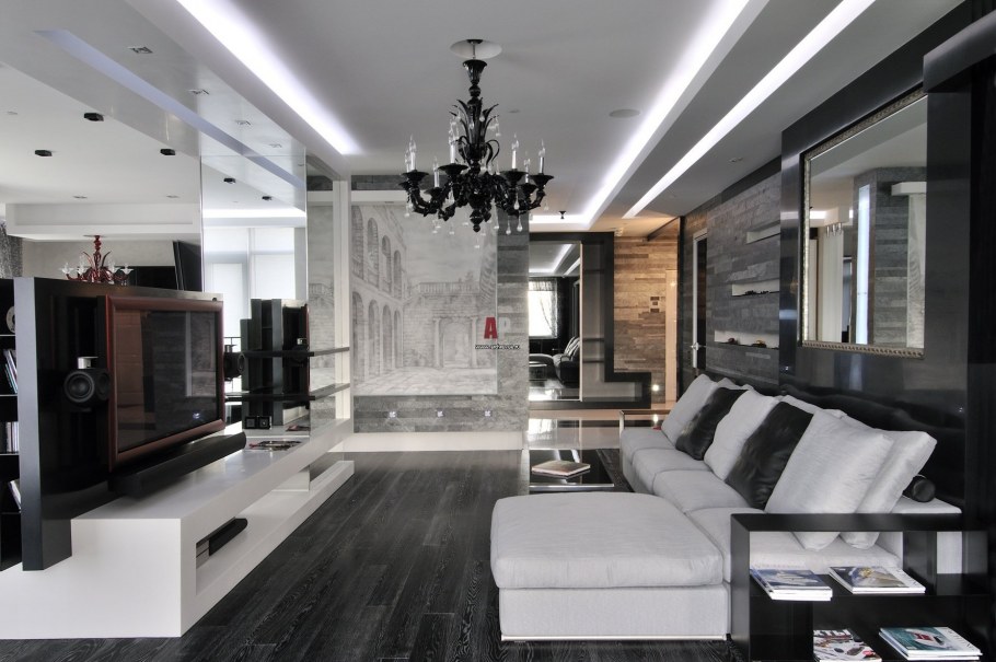 Гостиная для мужчины в современном стиле