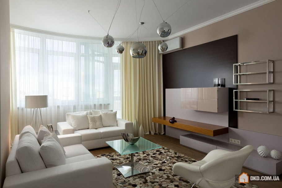 Молодежный интерьер гостиной