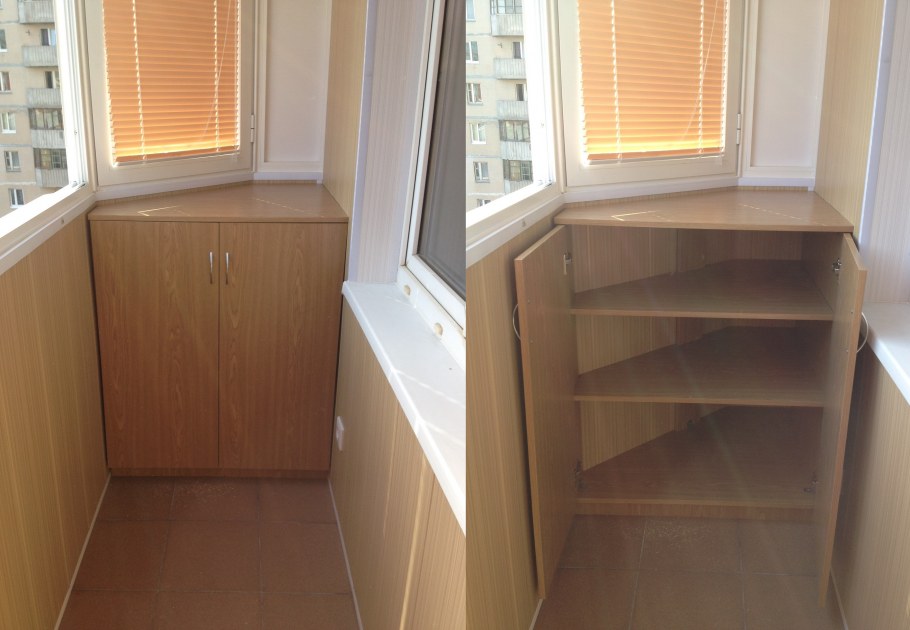 Нестандартные шкафы на балкон