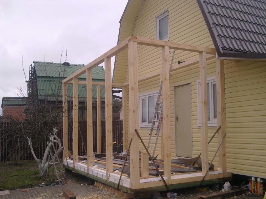 Каркасные веранды пристройки