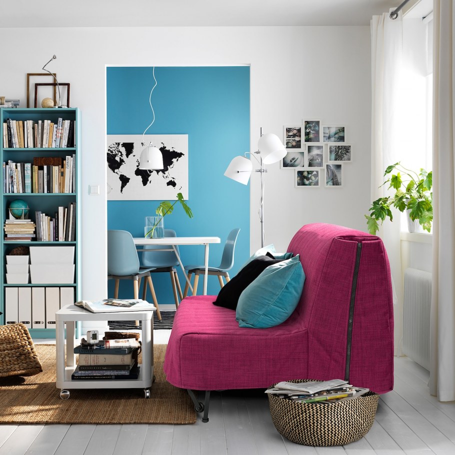 ЛИКСЕЛЕ кресло-кровать, Шифтебу синий