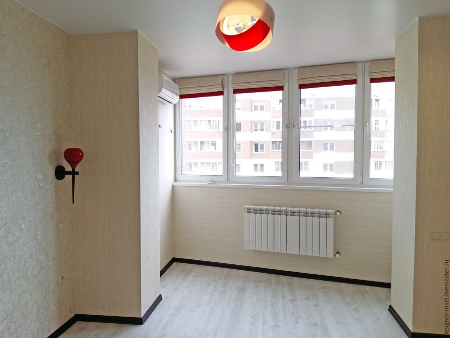 Объединение комнаты и лоджии в доме п44т