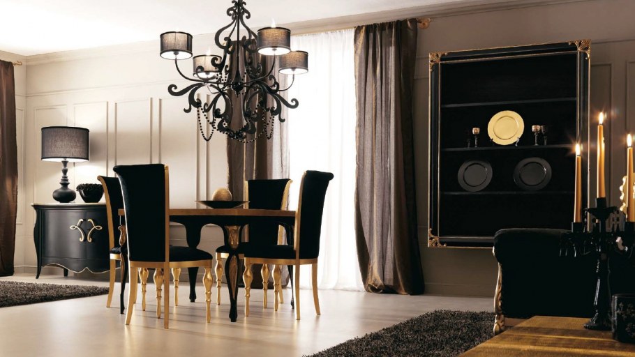 Черные итальянские люстры Corte zari Zoe