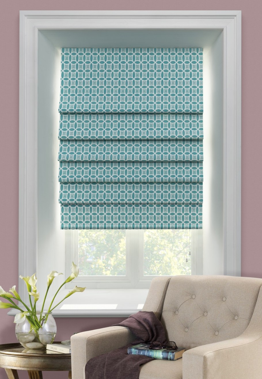 Римская штора Эскар линза 160*160, синий