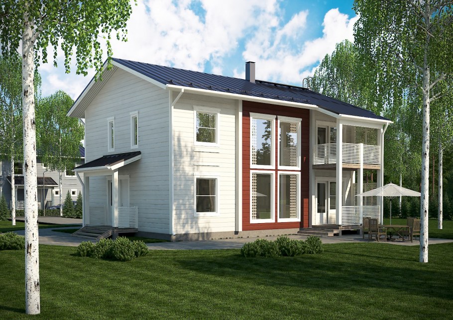 Финский двухэтажный дом