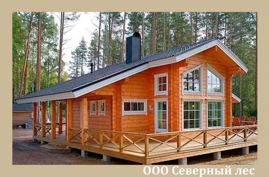 Дом баня одноэтажный финский проект