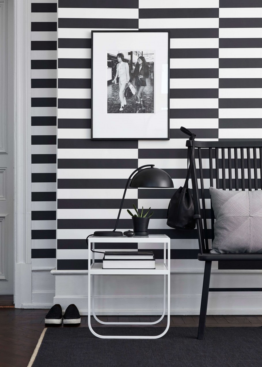 Полосатые стены в интерьере