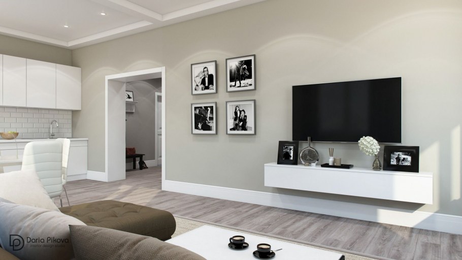 Белая гостиная дизайн