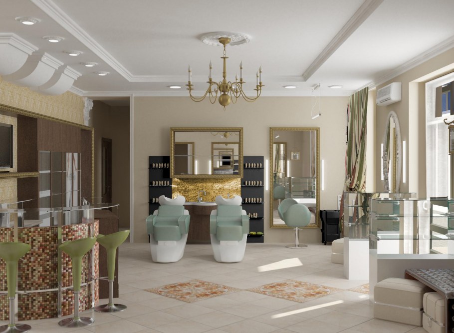 Декоративная штукатурка в парикмахерской