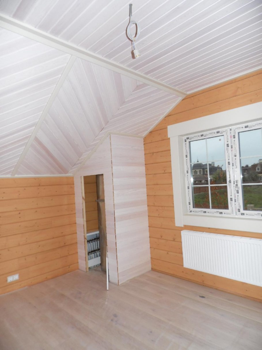 Отделка мансарды вагонкой