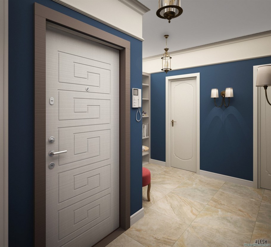 Входная дверь в интерьере прихожей