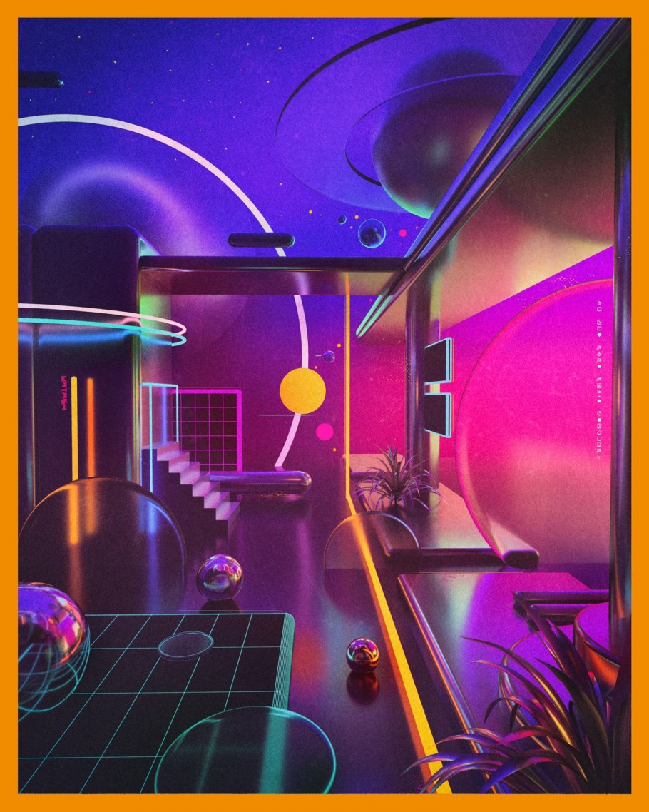 Neon Room vaporwave киберпанк