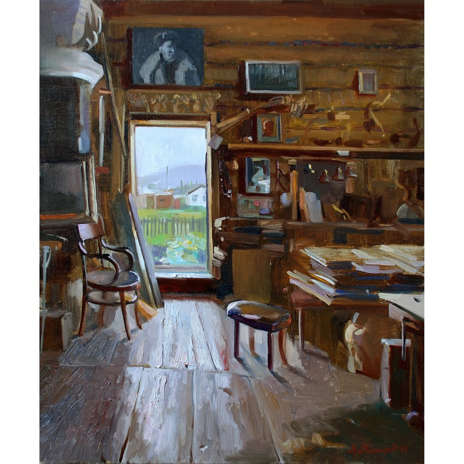 Кугач Юрий Петрович «угол мастерской художника»
