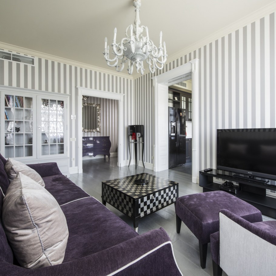 Сиреневые акценты в интерьере