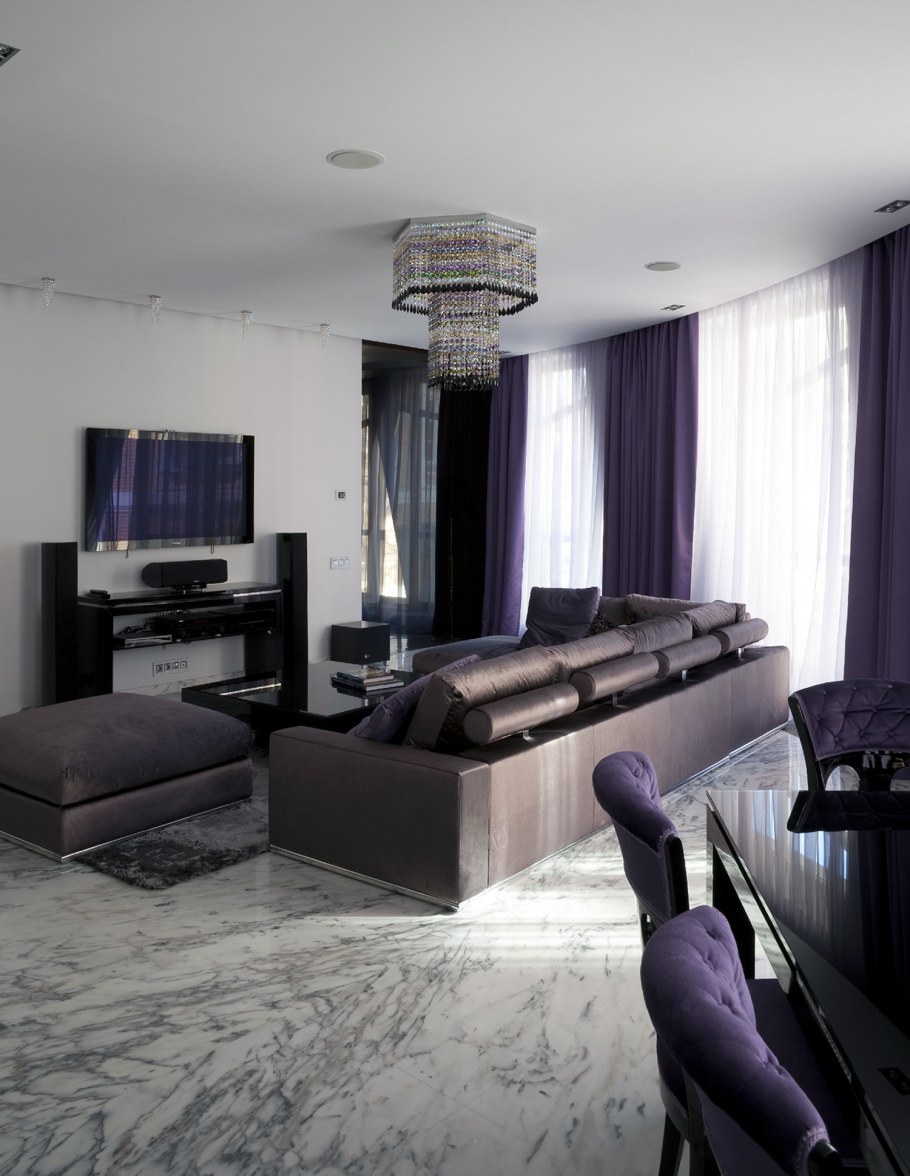 Сиреневый цвет в интерьере