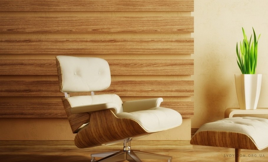 Вертикальный ламинат на стене