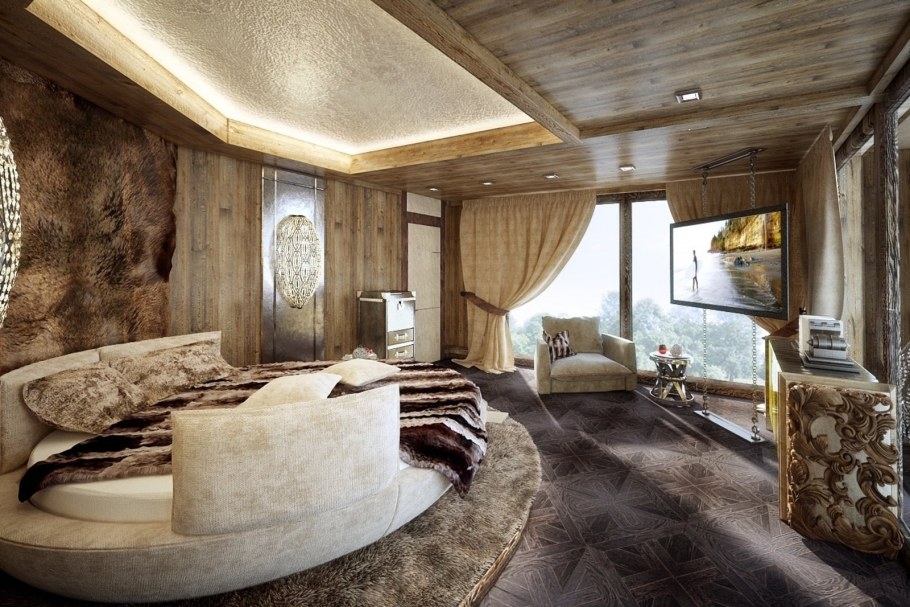 Шале Куршевель гостиная