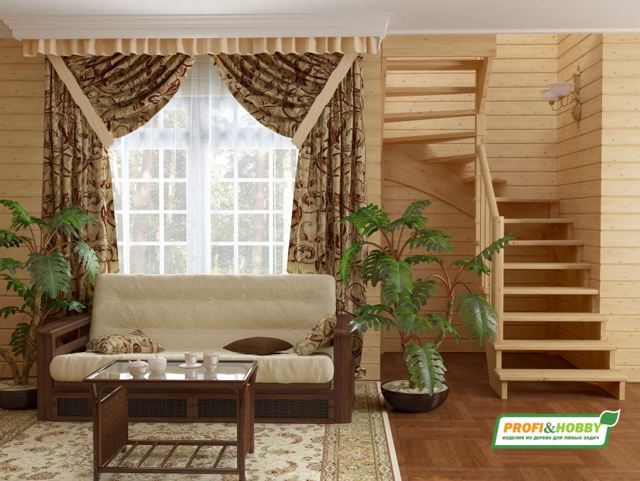 Лестницы деревянные к-003м