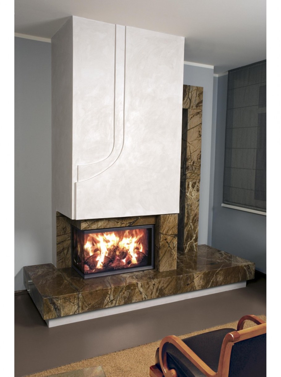 Пристенно угловой камин Экокамин 700