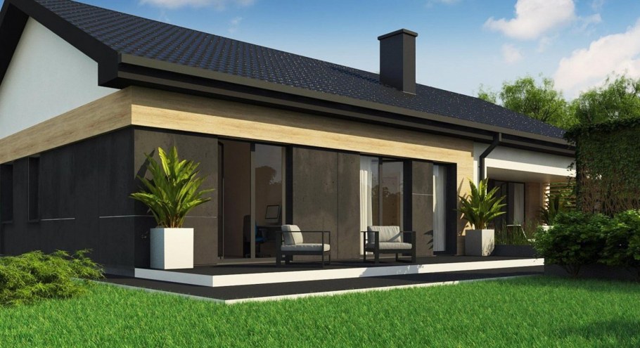 Современный одноэтажный дом