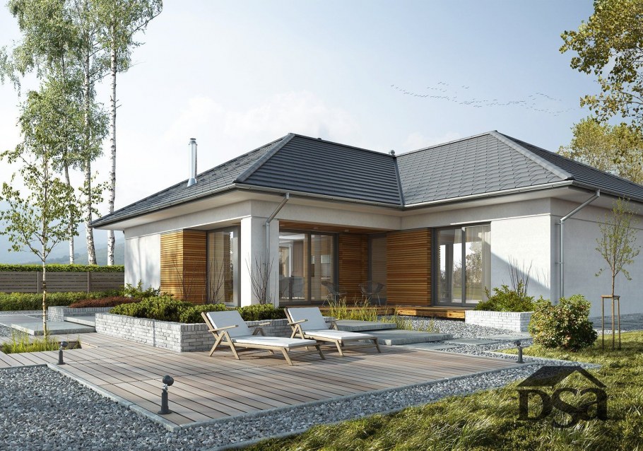 Проект бунгало одноэтажное s-143