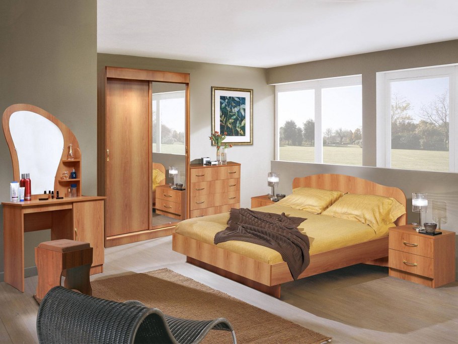 Мебель цвета вишня в интерьере