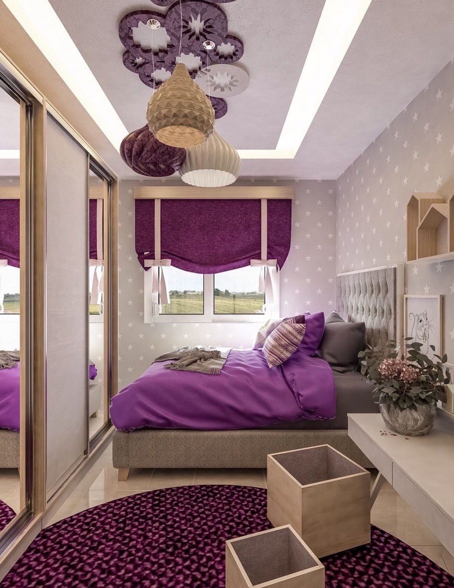 Комната в сиреневых тонах