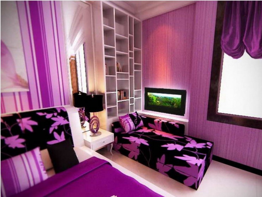 Комната в фиолетовом стиле