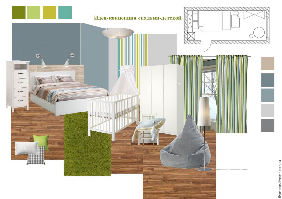 Коллаж интерьера