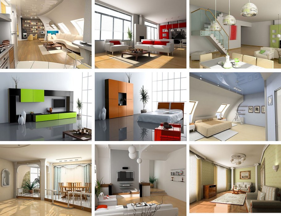 Простой коллаж интерьера