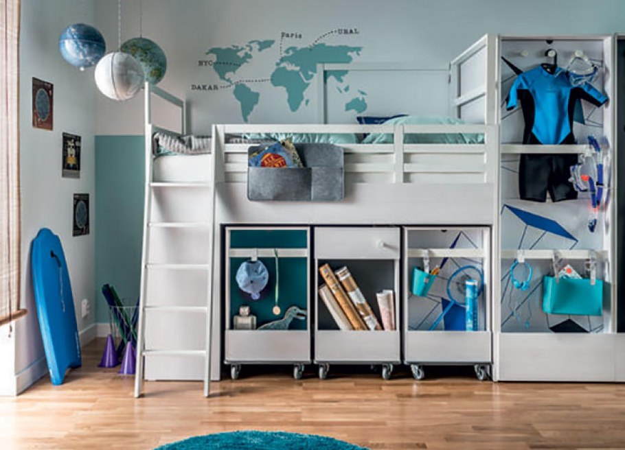 Кровать-чердак Nest