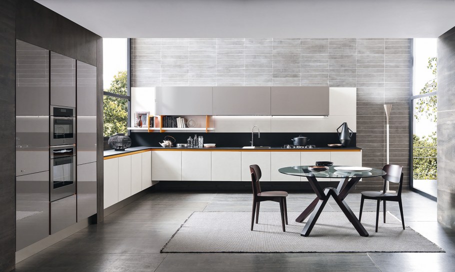 Белая кухня Италия Модерн