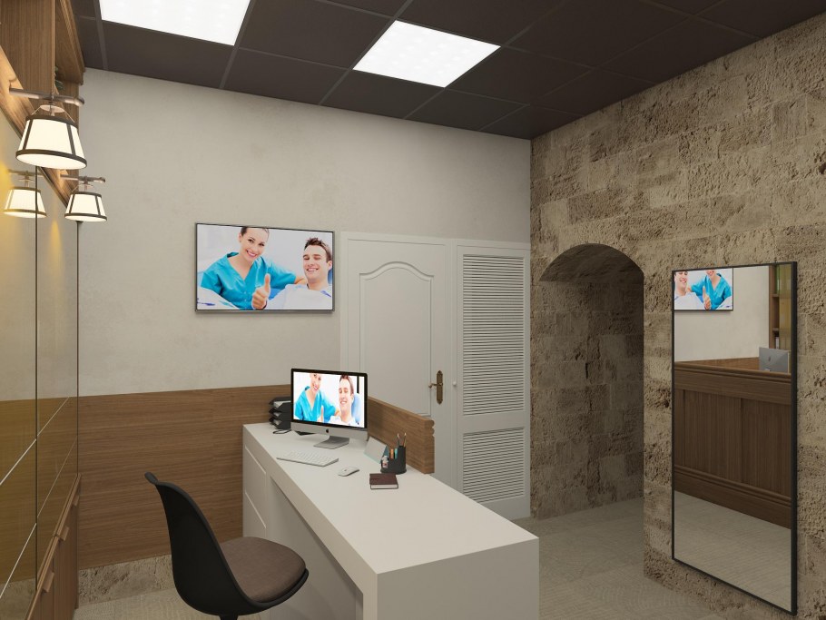 Цвет стен холла для стоматологической клиники