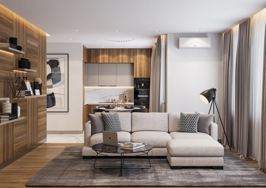 Квартира студия в современном стиле