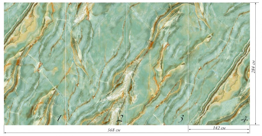 Гибкий мрамор голубой Оникс