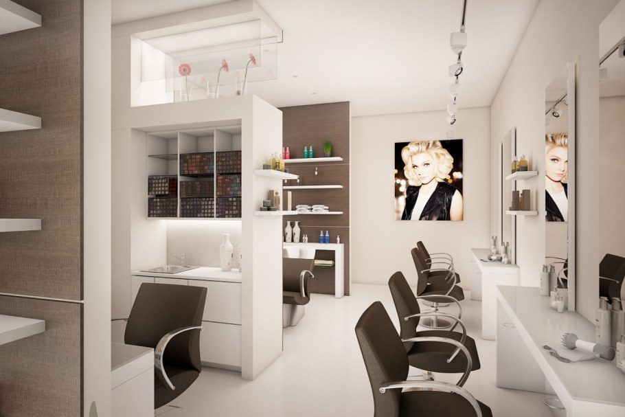 Интерьер парикмахерского зала