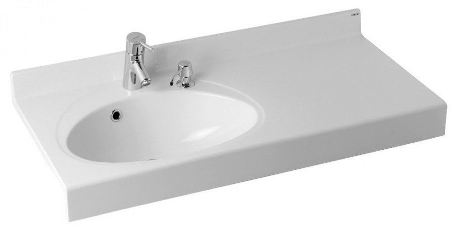 Раковина Aquaton отель 3/120 левая белая с навесами 1a70093not01l