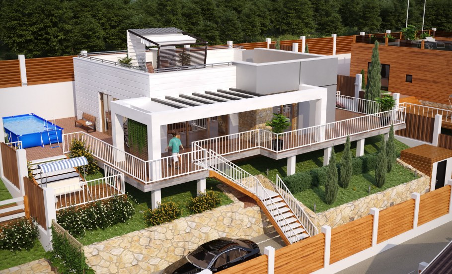 Проекты с эксплуатируемой крышей