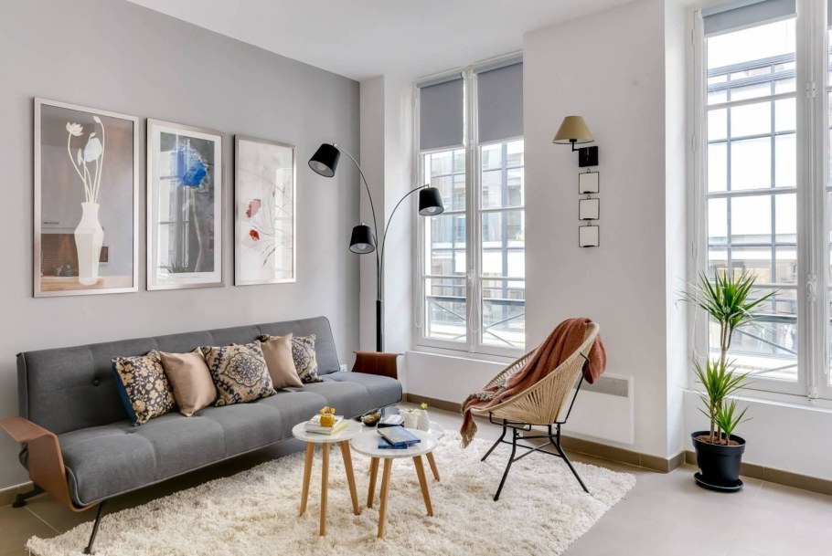 Асимметричная композиция в интерьере