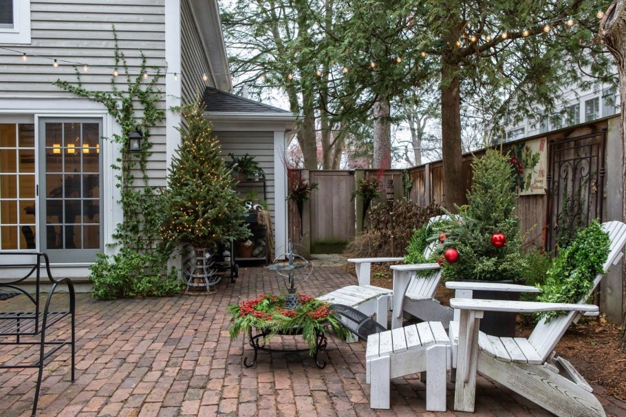 Патио в саду скандинавском стиле